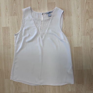 Top in camicia con pizzo