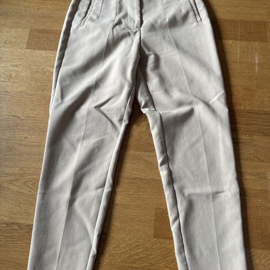 Beige fabric trousers