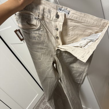 Pantaloni ZARA metallizzati beige  (ayez la vision) 