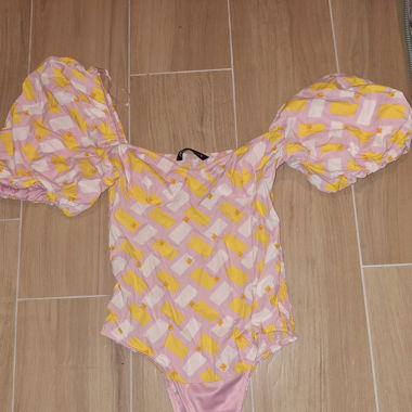 Body à manches bouffantes