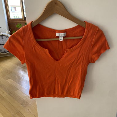 Orange Topshop Crop Top