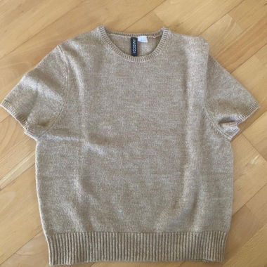 Grey marled knit pullover