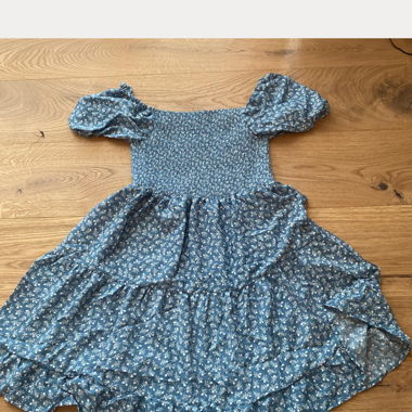 vestito a fiori blu taglia s