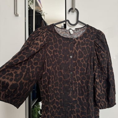 Leopardenmuster-Bluse