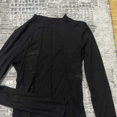 Black long-sleeve top
