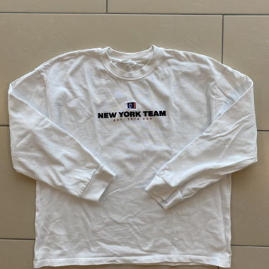 T-shirt blanc à manches longues
