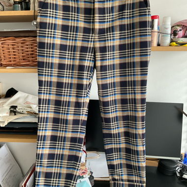 Pantalon décontracté à carreaux