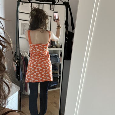 Blumen-Summerdress orange-weiss