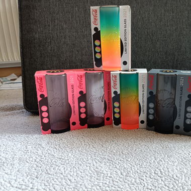 Mc Donalds Coca-Cola Glässer mit Regenbogen Glass
