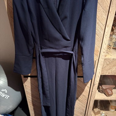 Dark Blue Wrap Jumpsuit