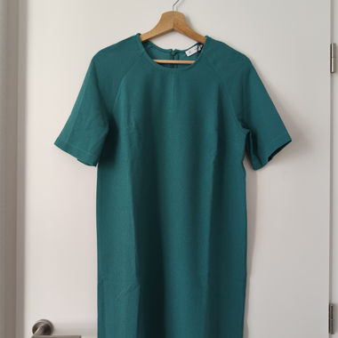 Robe droite bleu canard