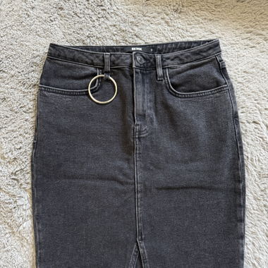 Black Denim Skirt
