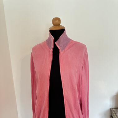 Ferrante Milano  Pink Zip Cardigan, Size 50