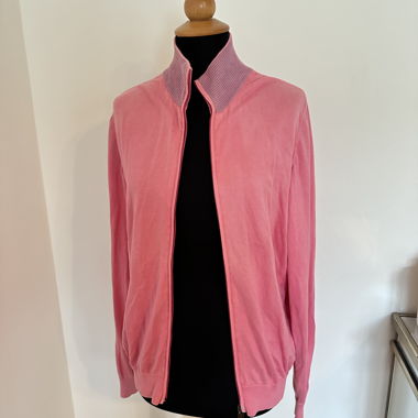 Ferrante Milano  Pink Zip Cardigan, Size 50