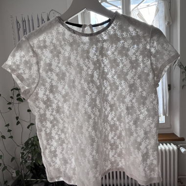 white floral lace baby tee 