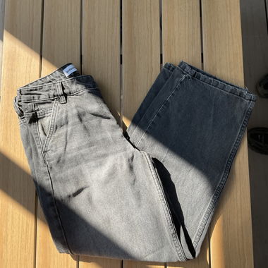 Grey Bershka Low-Waist Jeans