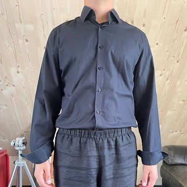 Camicia elegante da uomo nera