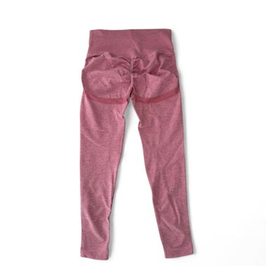 Leggings de gym roses à taille haute