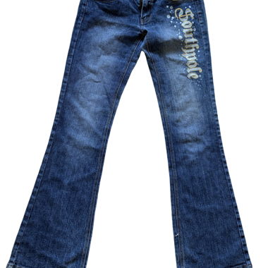 Jeans Southpole Y2K a vita bassa a zampa