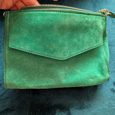 Borsa a tracolla verde con catena