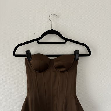 Statnaia chocolate brown corset top