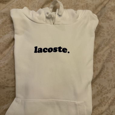 White Lacoste Hoodie