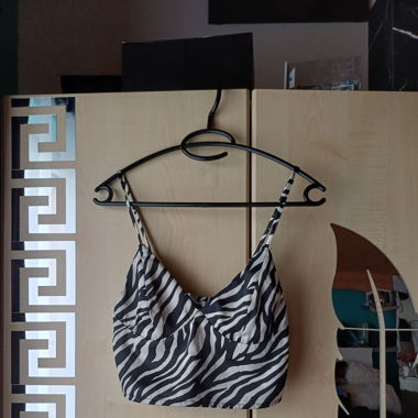 Top bustier zebré