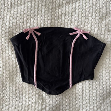 Motel corset top with pink bows