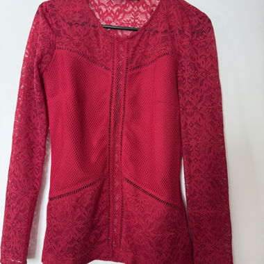 Blusa  in pizzo maniche lunghe Guess