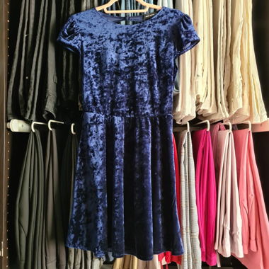 Tally Weijl Velvet Dress Blue