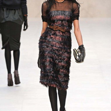 Abito con frange Burberry Runway 2012