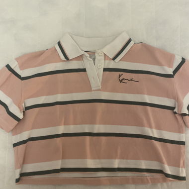Shirt crop top with short sleeves 
