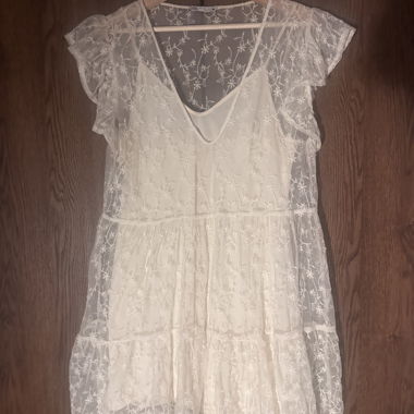 Vestito trasparente floreale