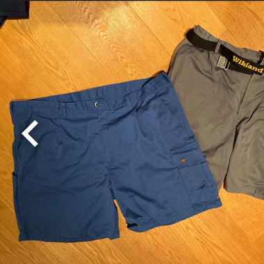 2x Herren Arbeiter - Shorts Wikland blau / grau