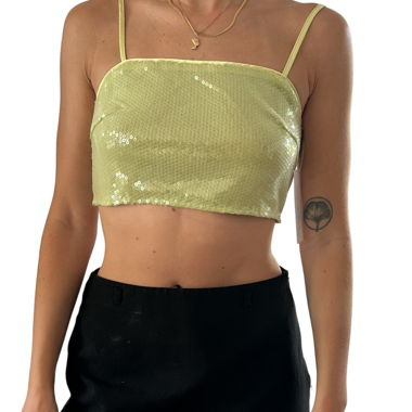 Pailletten Crop Top