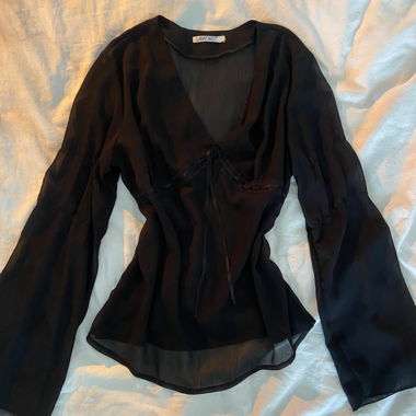 Blusa Nera Trasparente