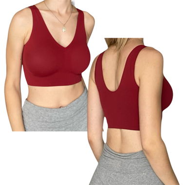 Burgundy Sports Bra