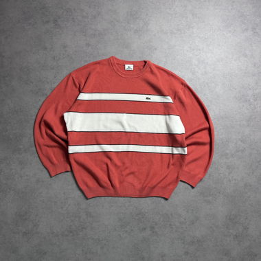 Maglione Lacoste rosso/bianco