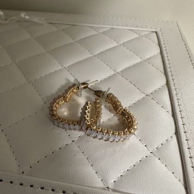 Strass Creolen gold