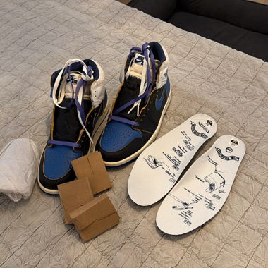 Jordan 1 High Fragment Bleu Royal Gr42 US8.5