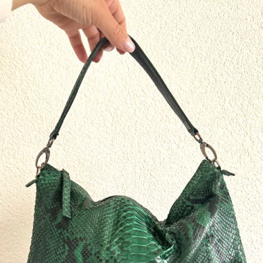 Green Python Shoulder Bag
