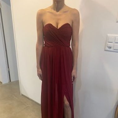 Abendkleid Bordeauxrot