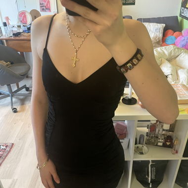 Black mini dress
