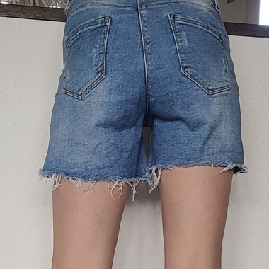 Short Jeans effetto usato