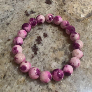 Pink-violet pearl bracelet
