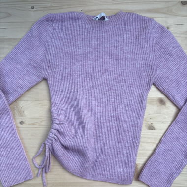 Zara Lilac Ribbed Sweater