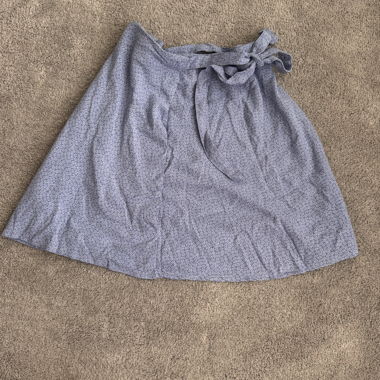 Blue Wrap Skirt