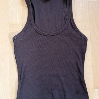 Top a coste marrone Bershka taglia M