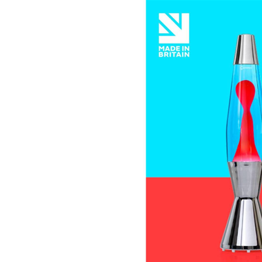 Mathmos Astrobaby Lavalampe Spezial Blau-Rot