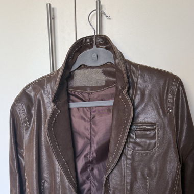 Veste en cuir vintage 